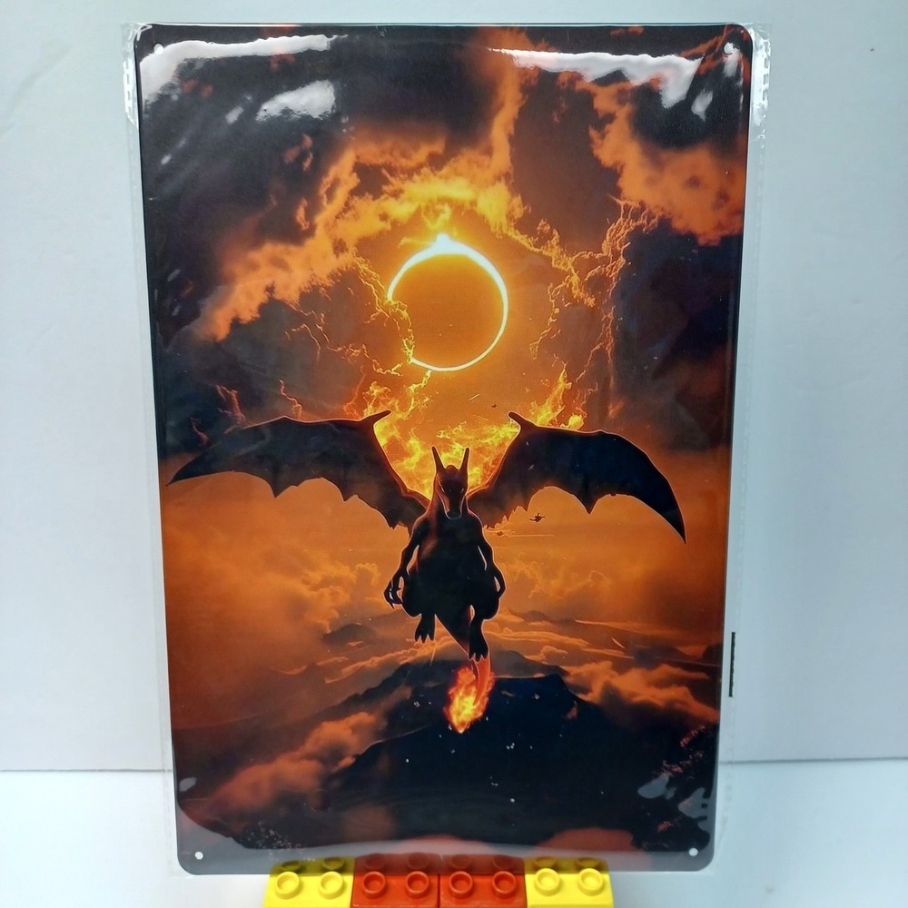 Charizard Pokemon 8"x12" Vintage Metal Tin Signs Man Cave Garage Wall Decor